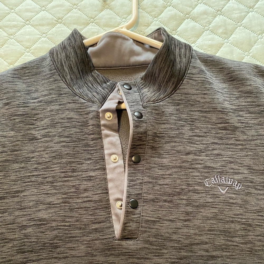 Callaway mens xl 1/4 button up